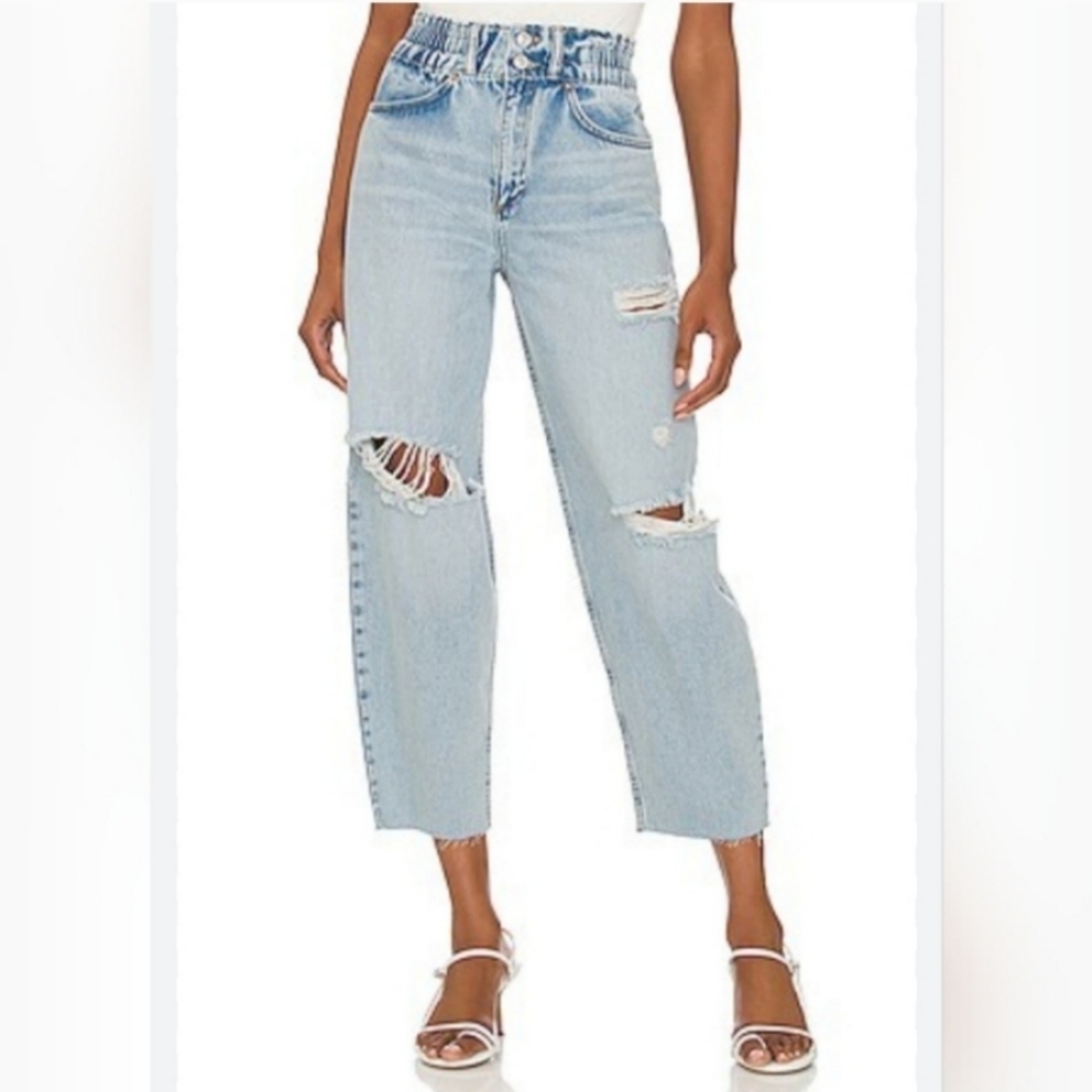 All Saints Light Blue Cropped Jeans